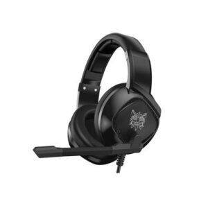 Onikuma K19 RGB Wired Stereo Gaming Headset True Noise Cancellation, USB + 3.5mm Audio Plug For PS4/PC/Xbox One Controller/Laptop Black
