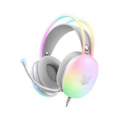 Onikuma X25 Pro RGB Gaming Headset White Head Beam With Mic 3.5mm Durable Stereo Surround