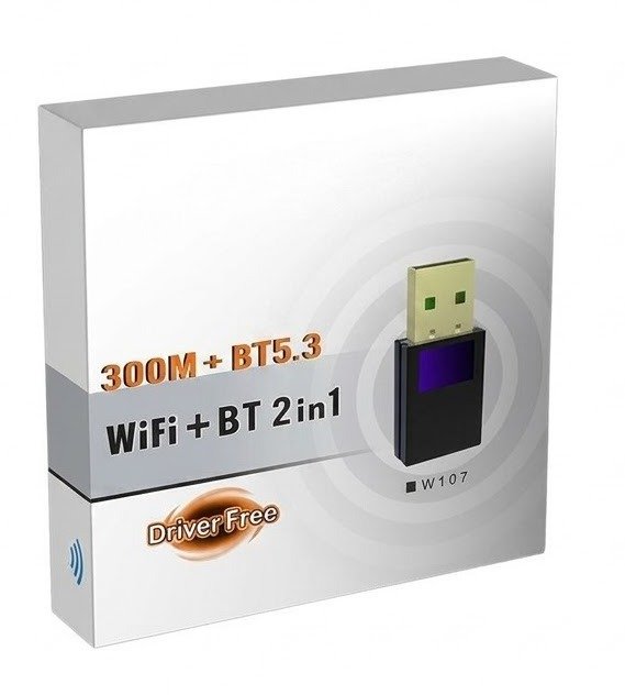 W107 2-in-1 WiFi + Bluetooth 5.3 USB Adapter