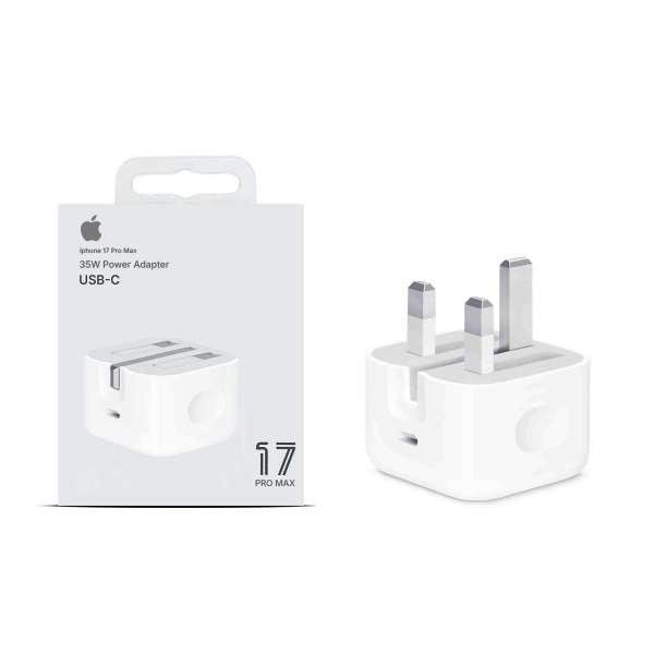 iPhone 17 Pro Max 35W UK Pin USB-C Power Adapter