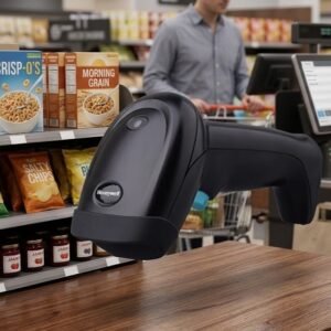 Honeywell HH360 1D Barcode Scanner With Stand